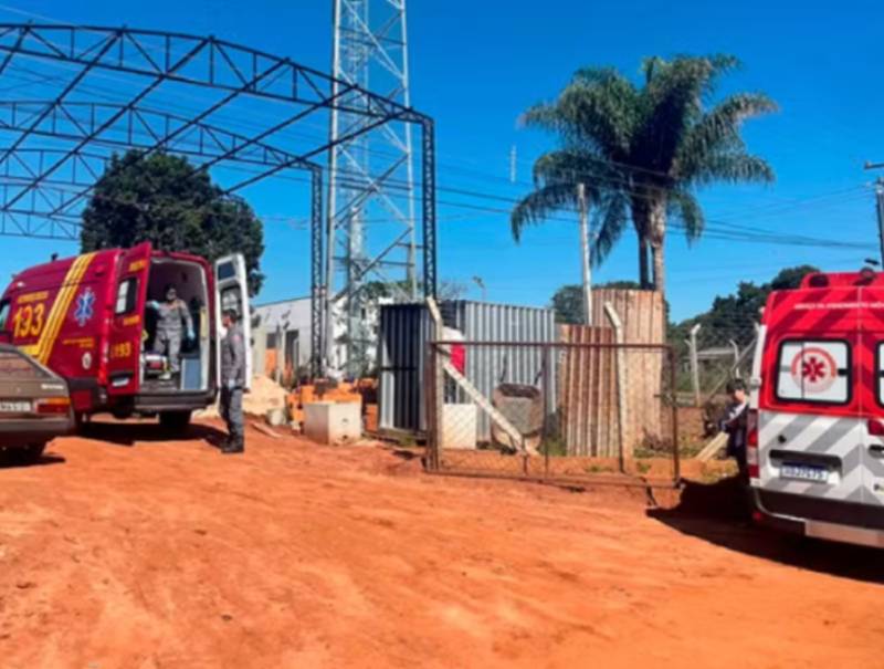 Operário cai de andaime após sofrer descarga elétrica em Assis