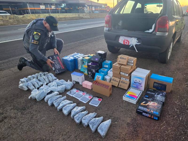 Polícia Rodoviária apreende R$ 50 mil em eletrônicos contrabandeados em Ourinhos