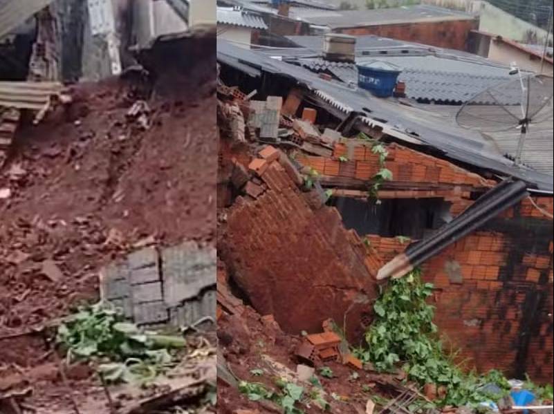 Temporal alaga casas, desaba muro e deixa famílias desalojadas em Jaú