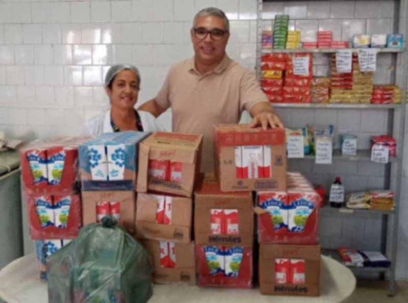 Santa Casa recebe doação de leite Longa Vida