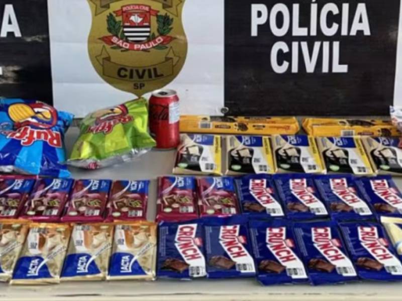 Homem é preso após furtar mais de 30 barras de chocolate em mercado em Assis
