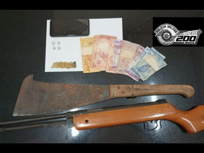 Polícia Militar prende homem por violência doméstica e tráfico de drogas em Paraguaçu Paulista