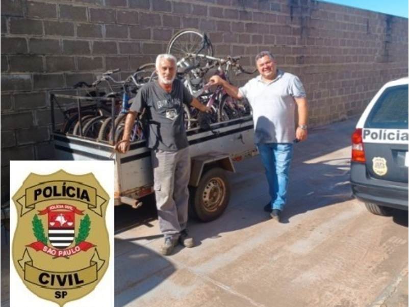 Polícia Civil de Paraguaçu Paulista doa bicicletas apreendidas a instituições filantrópicas