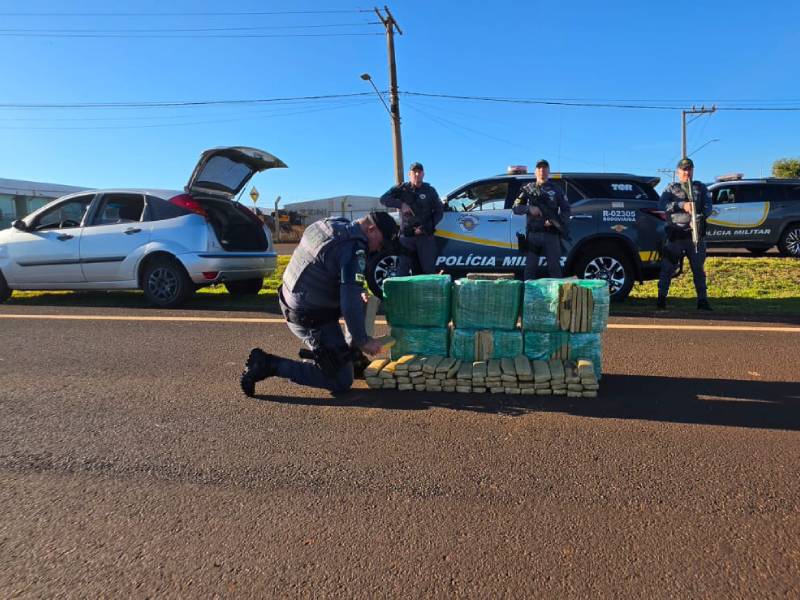 Polícia Rodoviária prende traficante com mais de 150 kg de maconha em Tarumã