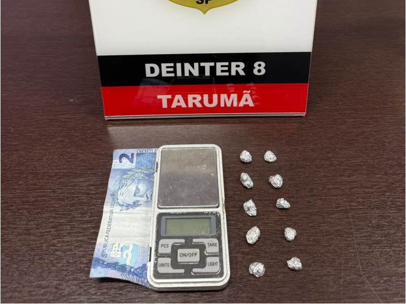 Homem de 25 anos é preso em flagrante por tráfico de drogas em Tarumã
