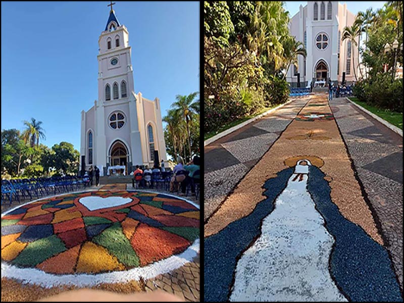 Ruas do centro de Paraguaçu serão interditadas para a confecção dos tapetes de Corpus Christi
