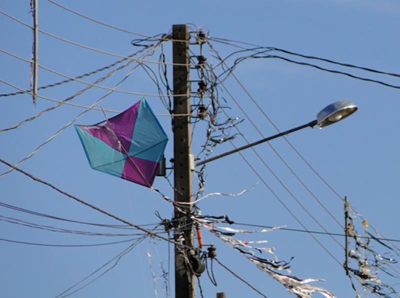 Mais de 30 ocorrências de pipa na rede elétrica foram registradas na região em 2020