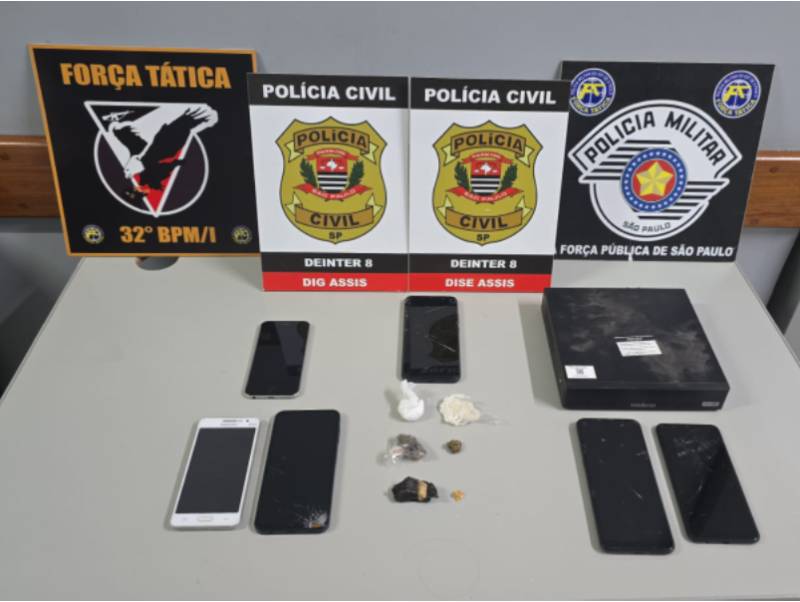 Polícia Civil de Assis, com apoio da PM, cumpre mandados e prende investigados por tráfico de drogas