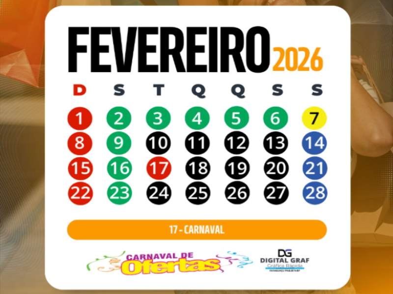 Fevereiro chegou com Carnaval de Ofertas no comércio de Paraguaçu Paulista