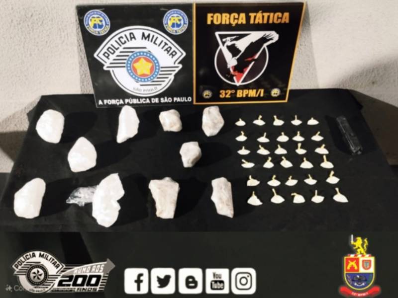 Adolescente é apreendido por tráfico de drogas em área de mata na cidade de Assis
