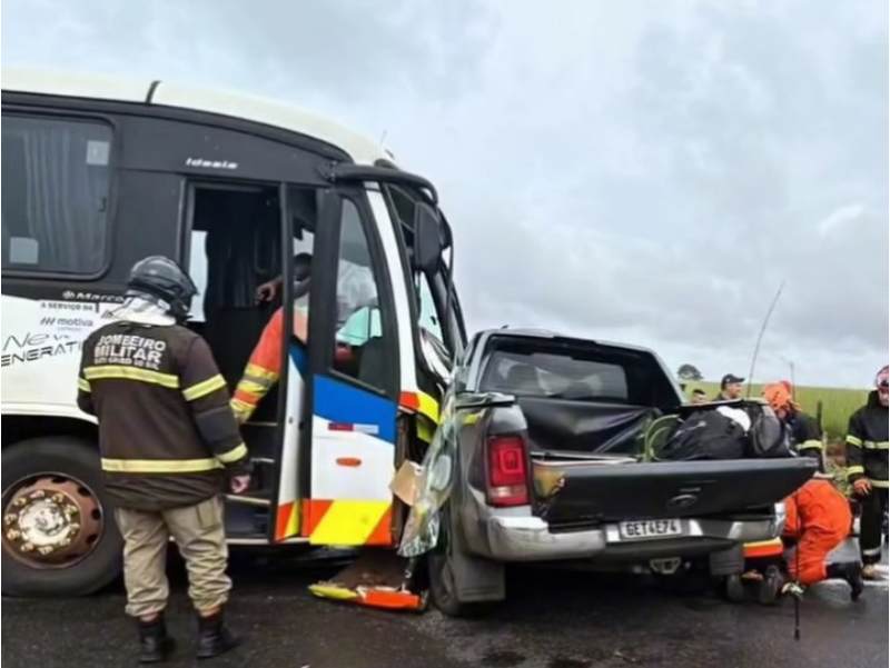 Paraguaçuense morre em grave acidente entre ônibus e caminhonete em Campo Grande/MS