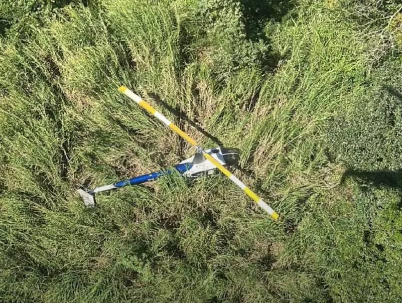 Helicóptero é apreendido com drogas após perseguição policial  entre Florínea e Salto Grande