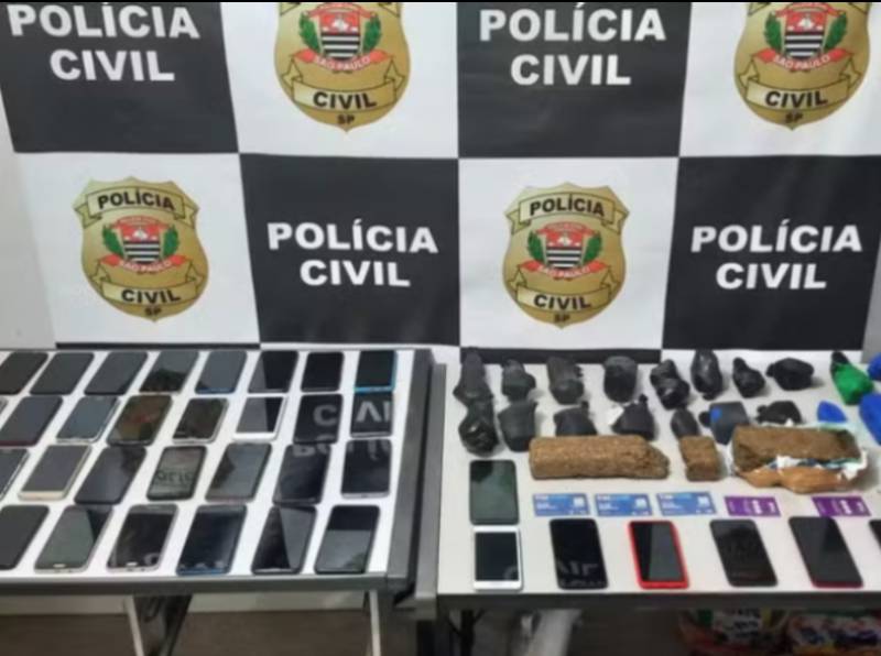Polícia impede entrega de quase 60 celulares e drogas para penitenciária em Bauru