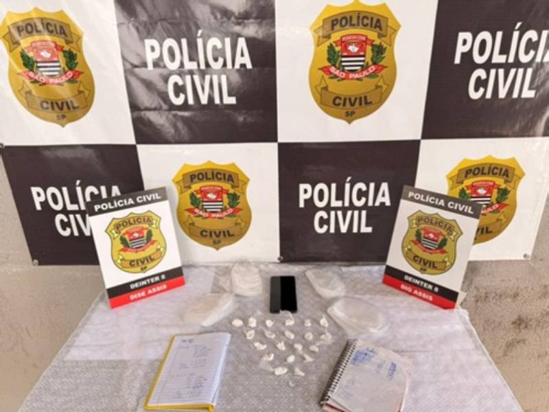 Polícia Civil prende suspeito em flagrante delito por crime de tráfico de drogas na cidade de Assis