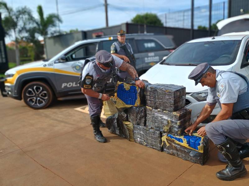 Polícia prende traficante de 21 anos em rodovia de Palmital com mais 208 kg de maconha