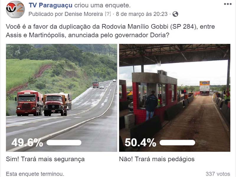 Paraguaçuenses estão divididos sobre a duplicação da SP 284