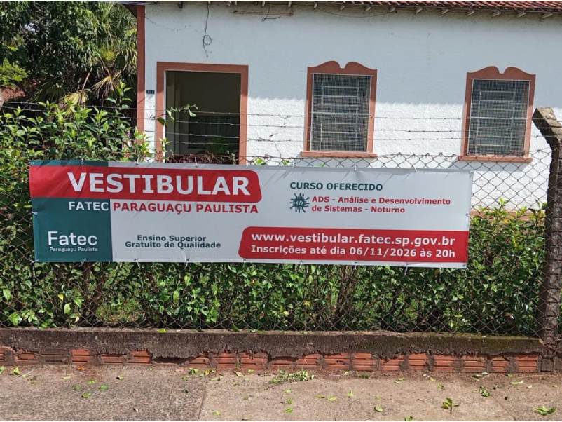 Fatec Paraguaçu Paulista abre inscrições para o Vestibular do 1º Semestre de 2027