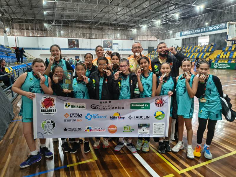 Sub 12 da Associação de Basquete Paraguaçu conquista pódio com terceiro lugar na Taça Paraná