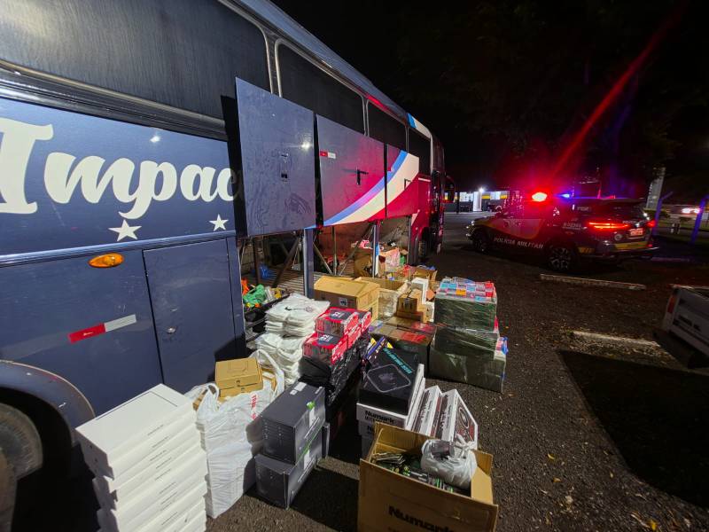 Tático Ostensivo Rodoviário apreende R$ 850 mil em eletrônicos e mercadorias em Florínea