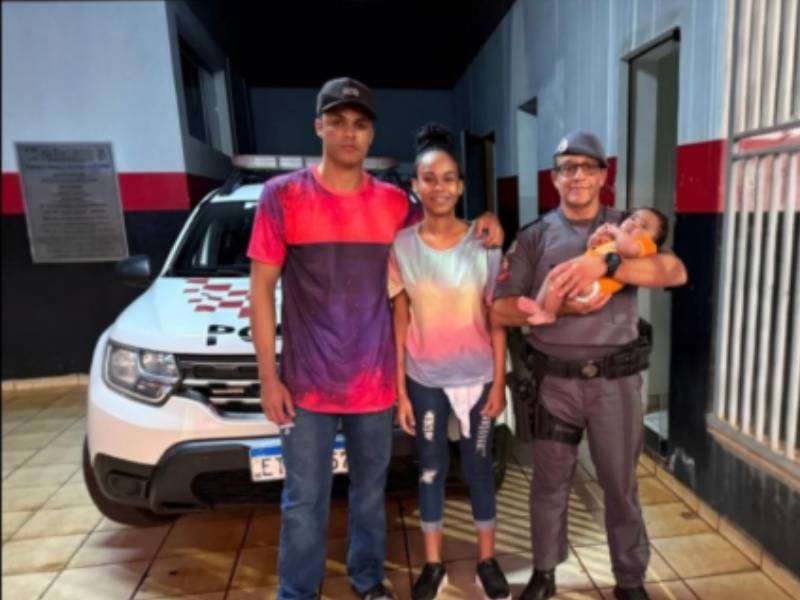 Policiais militares salvam bebê engasgado em Tarumã
