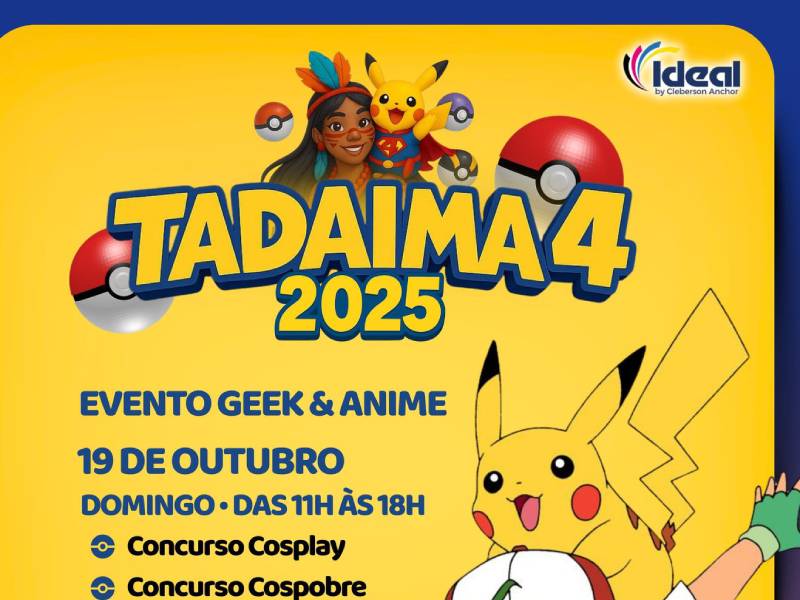 4º Tadaima, maior evento Geek e Anime da região, acontece domingo, dia 19, em Paraguaçu Paulista