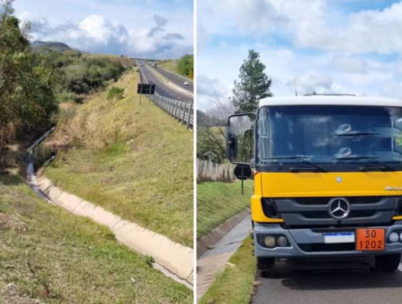 Vazamento de óleo diesel de caminhão atinge córrego em Marília