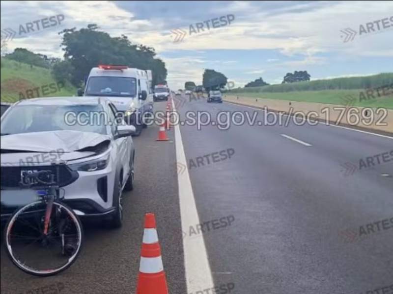 Ciclista morre após ser atingido por carro na Rodovia Orlando Quagliato em Ourinhos