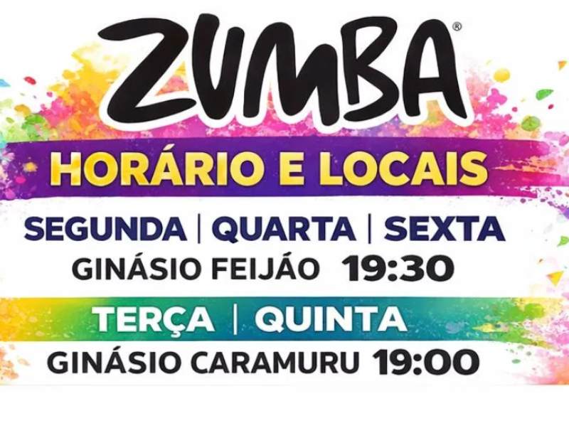 Secretaria Municipal de Esportes oferece aulas gratuitas de zumba para toda a comunidade