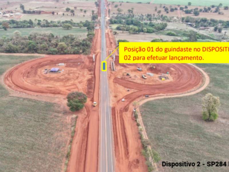 Lançamento de vigas na SP 284 altera tráfego entre Assis e Paraguaçu Paulista
