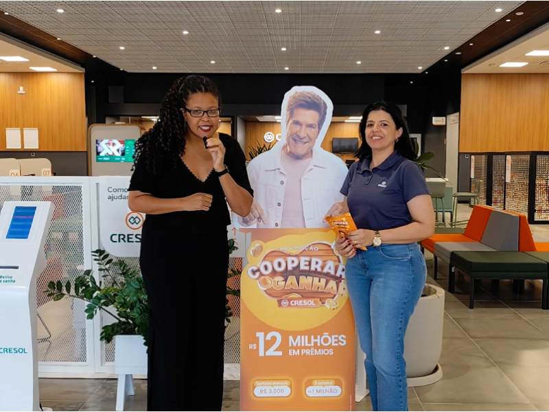 Campanha 'Cooperar é Ganhar', da Cresol, sorteia R$ 12 milhões até o fim do ano