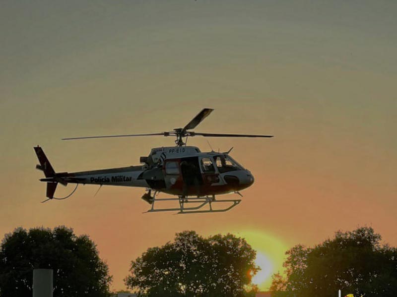 Operação com helicóptero Águia aborda 47 pessoas e apreende adolescente em Paraguaçu Paulista