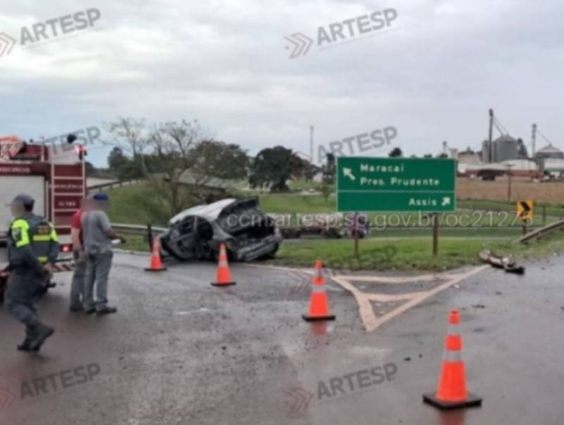 Denúncia de violência sexual termina em acidente no trevo de Maracaí