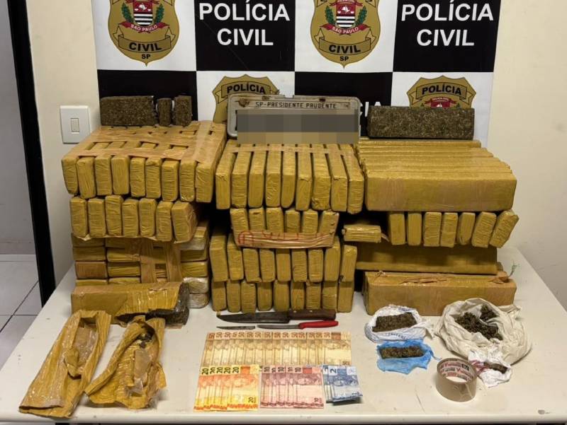 DISE de Presidente Prudente desmantela 'Casa Bomba' e apreende 120 kg de maconha