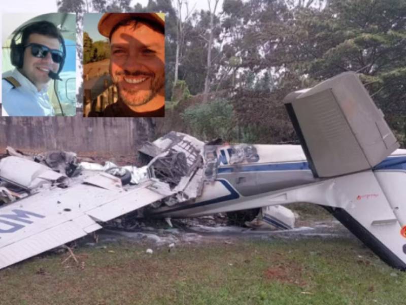 Duas pessoas morrem em queda de avião de pequeno porte em Marília