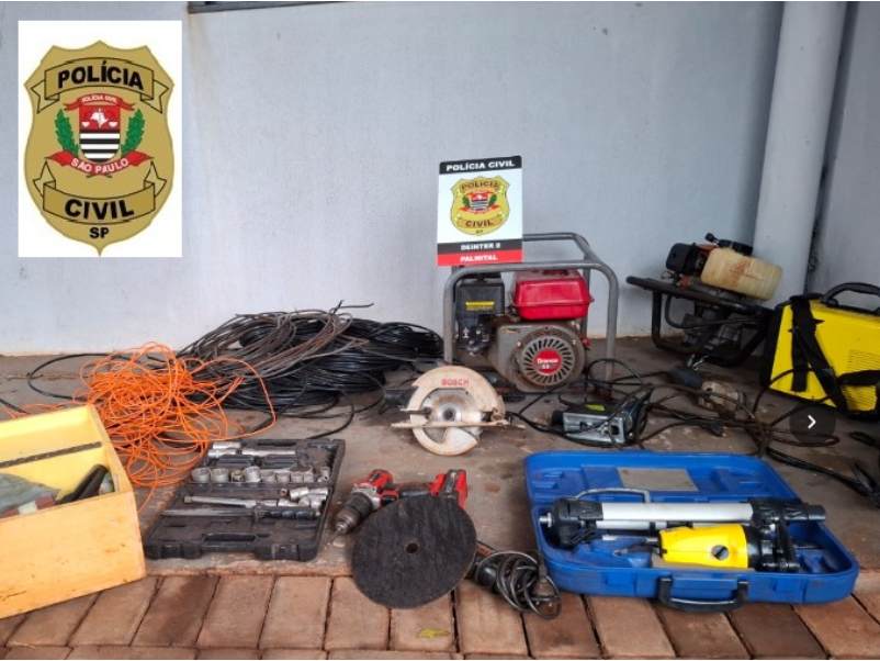 Polícia prende homem por receptação e apreende materiais em investigação de crimes em Palmital