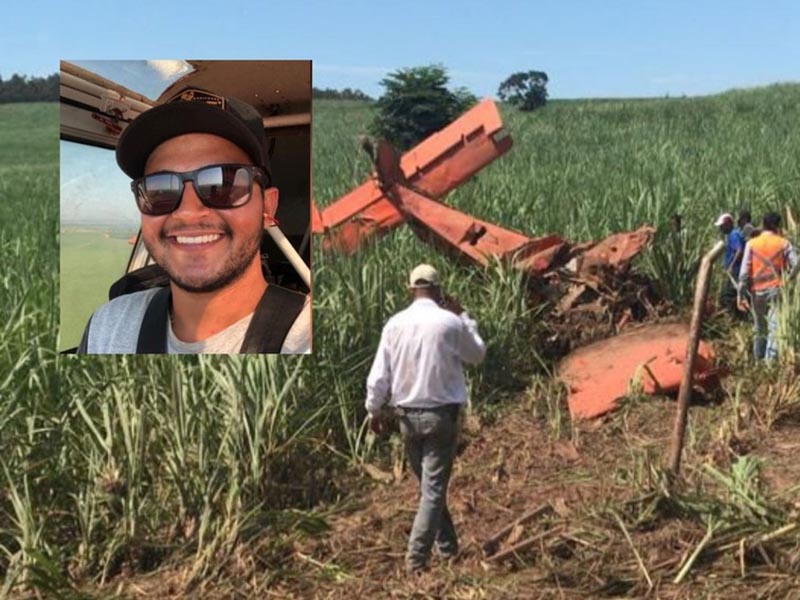 Piloto morre em queda de avião agrícola em Cafelândia