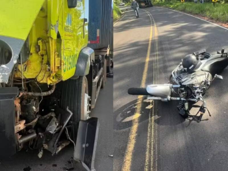 Acidente entre moto e caminhão deixa dois mortos em estrada vicinal entre Tupã e Quatá