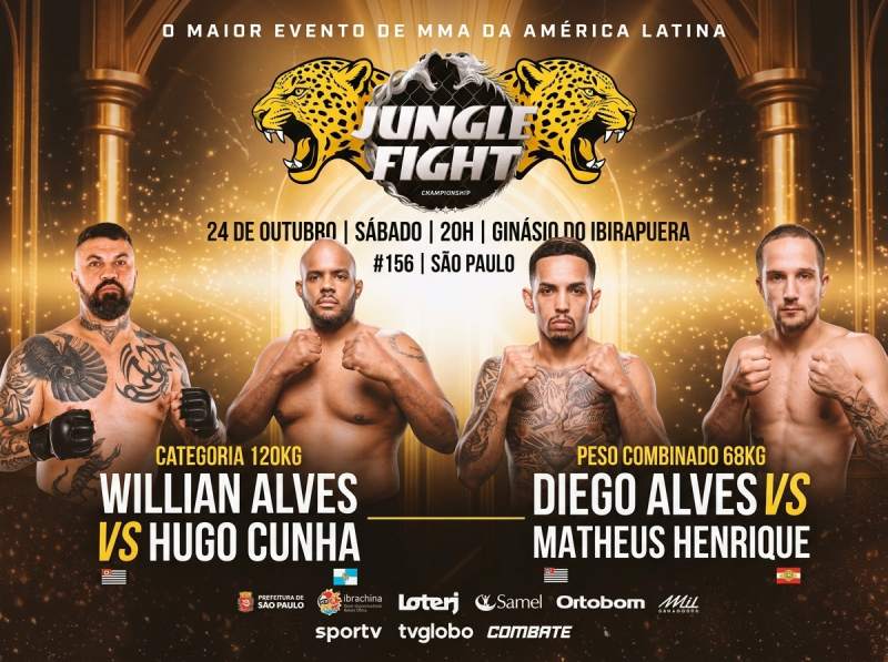 Willian Cowboy e Diego Alves representam Paraguaçu Paulista no maior evento de MMA da América Latina