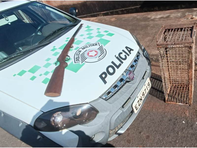 Polícia Ambiental apreende espingarda e armadilhas de caça no distrito de Roseta