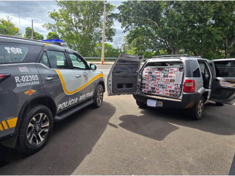 Polícia Rodoviária prende contrabandista com mais de 8 mil maços de cigarros em rodovia de Pompéia