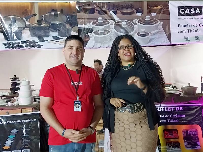 Empresa Casa Lar traz a tecnologia das panelas de cerâmica com titânio para a Expo Paraguaçu