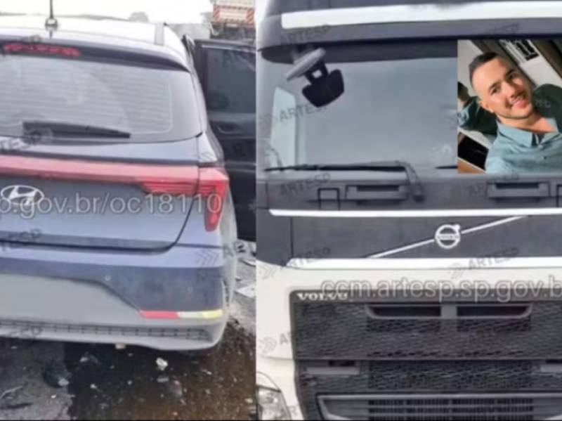 Técnico de enfermagem morre após acidente entre carro e caminhão na Rodovia Raposo em Maracai