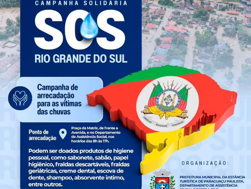 Tragédia no Rio Grande do Sul mobiliza corrente solidária em Paraguaçu Paulista