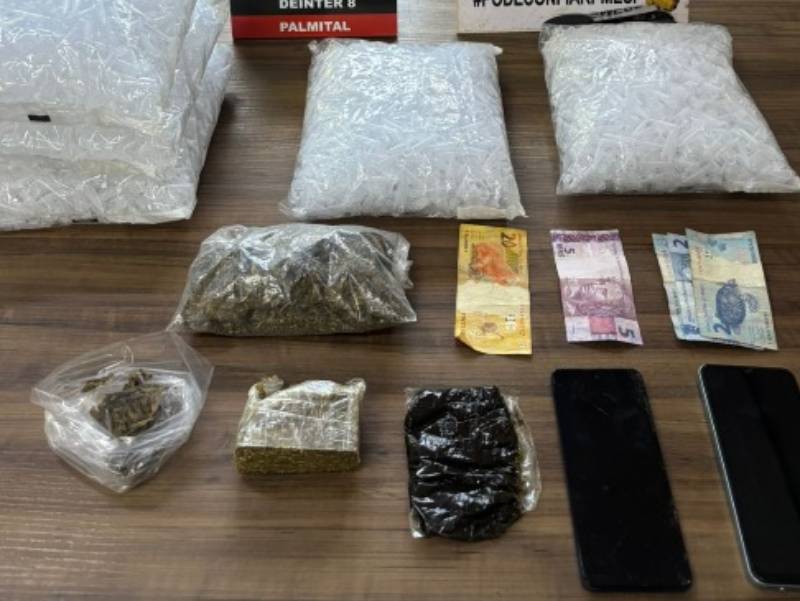 Ação conjunta das Policias Civil e Militar prende dois por tráfico em Palmital