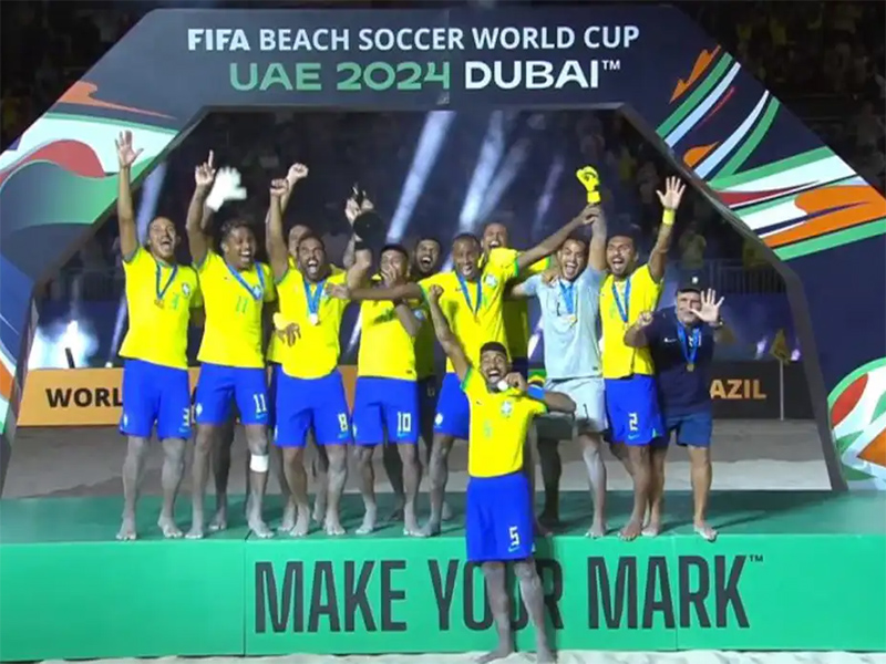 Brasil fatura o hexacampeonato mundial de futebol de areia