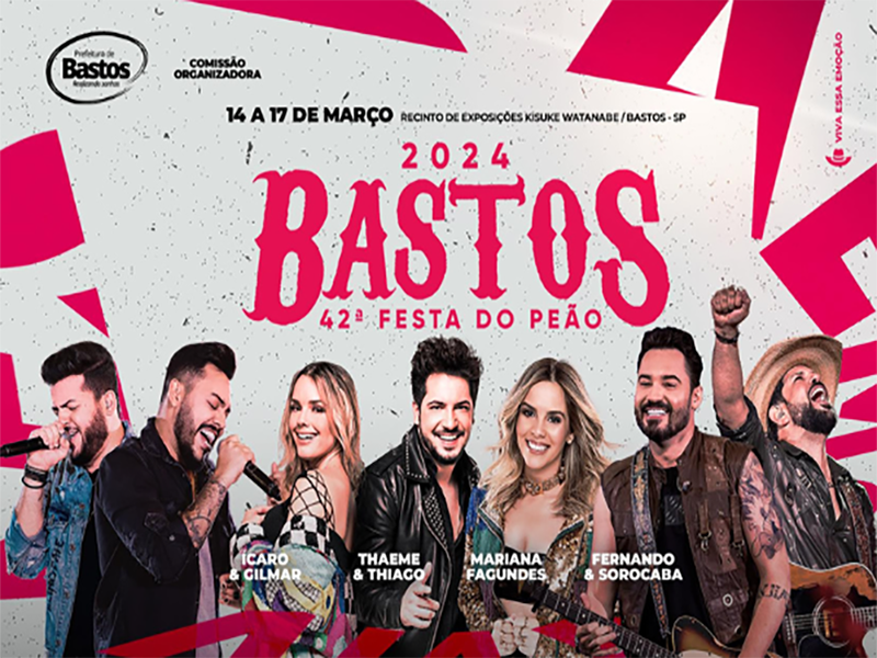 42ª Festa do Peão de Bastos acontece de 14 a 17 de março