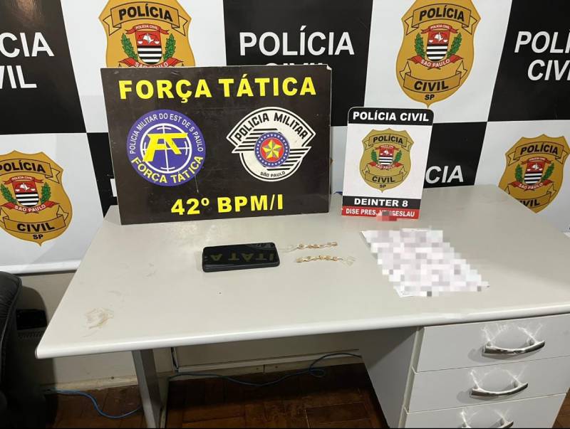 Polícia Civil prende homem por tráfico em Presidente Venceslau