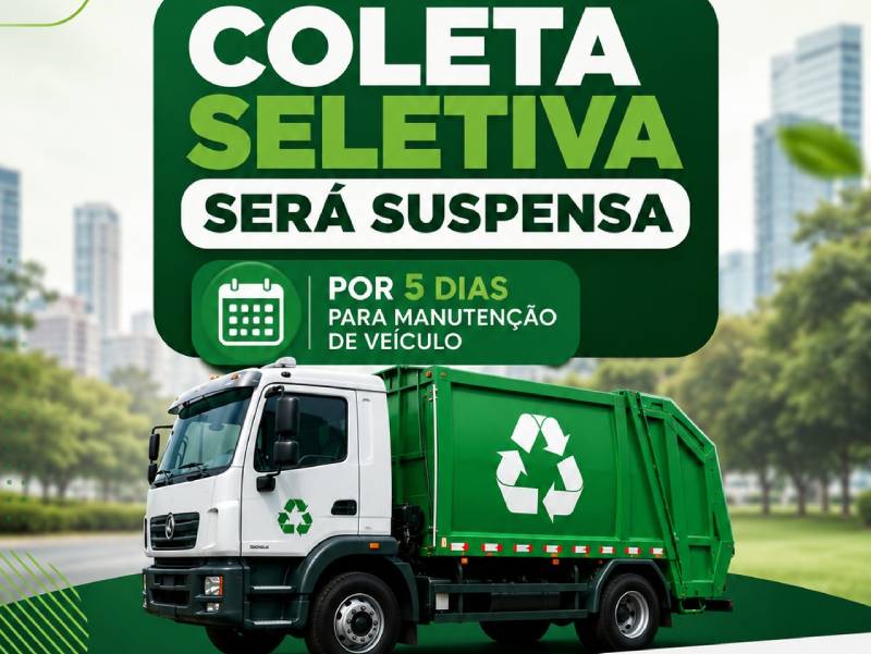 Coleta seletiva de materiais recicláveis será suspensa em Paraguaçu Paulista