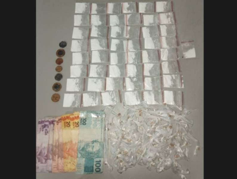 Homem é preso com grande quantidade de drogas na Vila Pires, em Cândido Mota