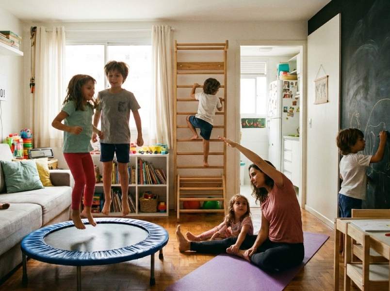 Férias escolares em casa: como manter as crianças ativas com brincadeiras em família